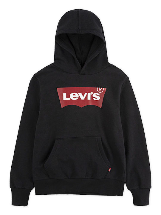 Levi's Παιδικό Φούτερ με Κουκούλα και Τσέπες Mαύρο
