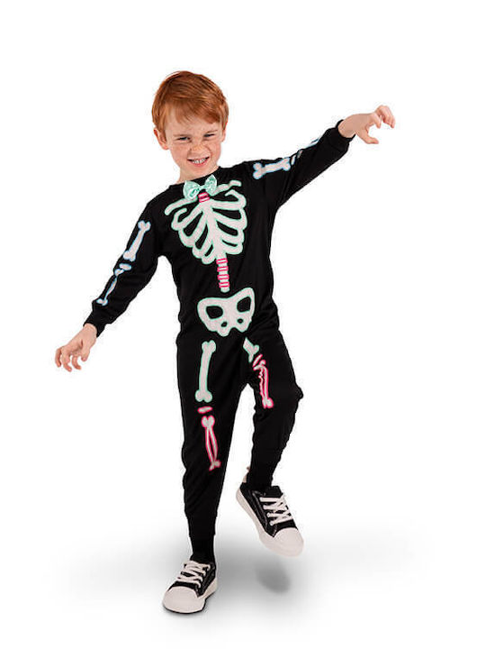 Skeleton Costume Light Blue Fuchsia & Mint Green Details