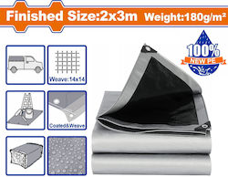 Wadfow Waterproof Tarpaulin 180gr/m² 3x2m. Light Type Multicolored Wadfow Waterproof Tarpaulin 180gr/m² 3x2m. Light Type Multicolored