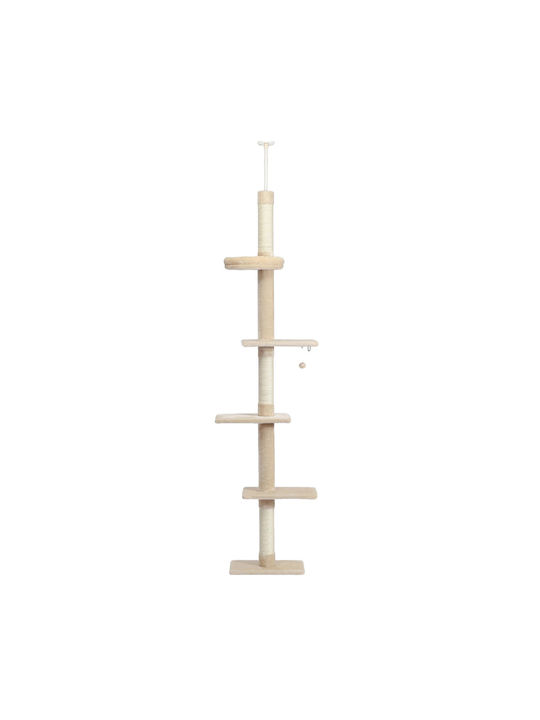 Adjustable Cat Scratching Post Cat Trees Beige