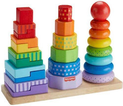 Mattel Wooden Stacking Shape Sorter για 18+ Μηνών