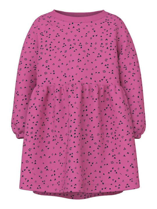 Name It Children's Dress Long Sleeve Fuchsia