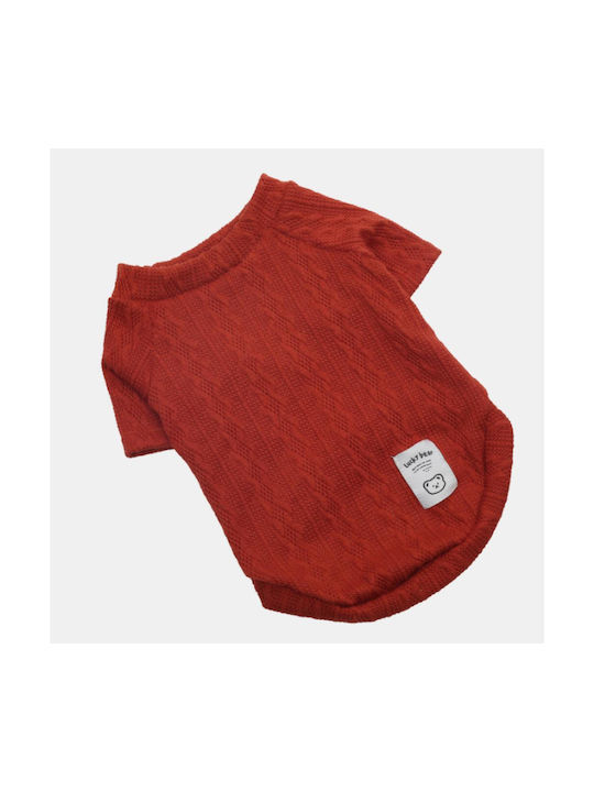 Animal Knitted Sweater Dog in Red color 45cm.