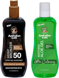 Australian Gold Sunscreen Spray Gel Spf 50 + Aloe After Sun Australian Gold Sunscreen Spray Gel Spf 50 + Aloe After Sun