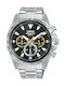 Lorus Sports Men's Watch 43.5mm Chronograph Battery with Silver Metal Bracelet