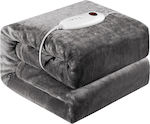 Electric Washable Blanket Gray 160W 130x180cm