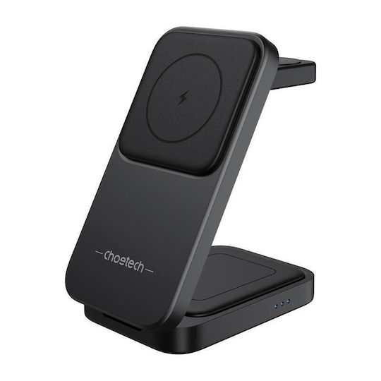 Choetech Зарядно Magsafe 15W Черен (T611 3in1)