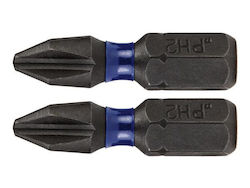 Single Sided Impact End PH2 25 Mm 2 Pieces