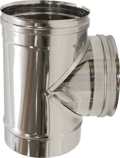 Teu de Conexiune pentru Coș de Fum din Oțel Inoxidabil Inox 316 Φ150