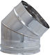 Edelstahl Kaminbogen 45° Einfachwandig Inox 316 Φ80