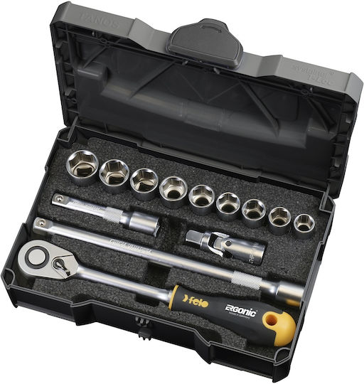 Set 1/2" 12 Tools + Ergonic Ratchet