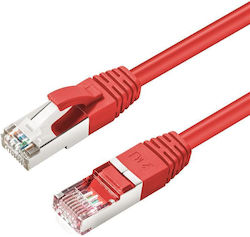 Microconnect S/FTP Cat6 20m Red LSZH PIMF Pairs in Metal Foil 4x2xAWG 28 Copper