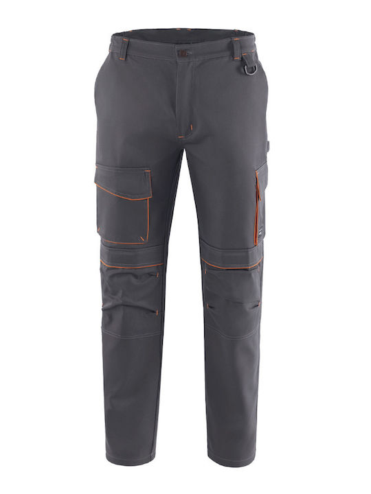 Axon Top Work Trousers Dark Grey Orange