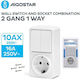 Aigostar Single External Power Socket with Switch White