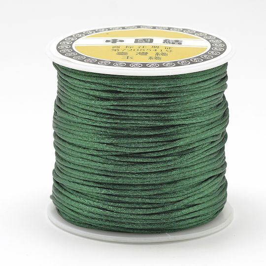 Ποντικοουρά Κορδόνι από Δερματίνη Πράσινο 1mm x 70m