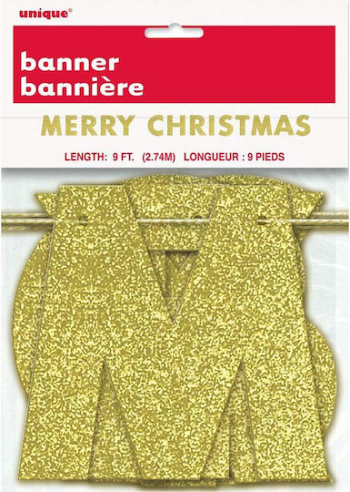 Girlandenbuchstaben Goldglitter Frohe Weihnachten 274 cm