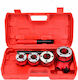 Awtools Pipe Threading Machine 4pcs 1/2" 3/4" 1" 1-1/4" Set Case