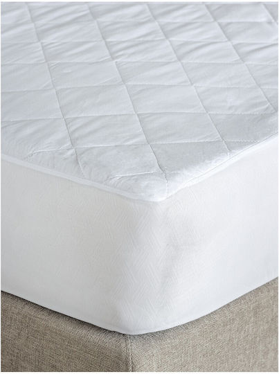 Palamaiki Schutzauflage Halb-Doppel Wasserdicht mit Rock Weiß 110x200+35cm