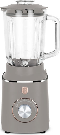 Berlinger Haus Μπλέντερ με Γυάλινη Κανάτα 1.5 lt 1000W Γκρι BH-9496