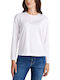 Liza Women's Blouse Cotton Long Sleeve White