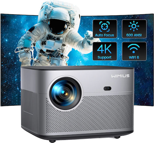 Wimius P64 Mini Projector DLP Full HD Λάμπας LED με Wi-Fi και Ενσωματωμένα Ηχεία