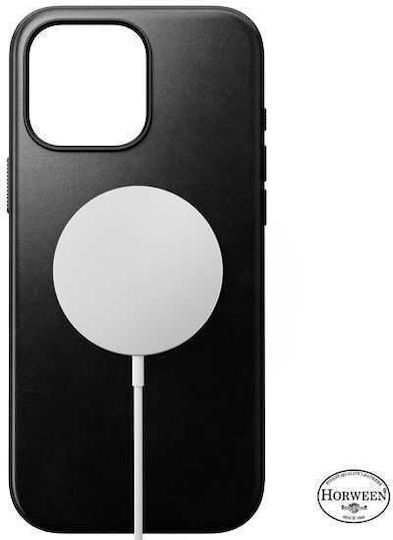 Nomad Modern Horween Umschlag Rückseite Leder 0.75mm Schwarz (iPhone 17 Pro Max / iPhone 17 Pro / iPhone 16 Pro Max)