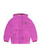 Kinder Steppjacke mit Kapuze Fuchsia