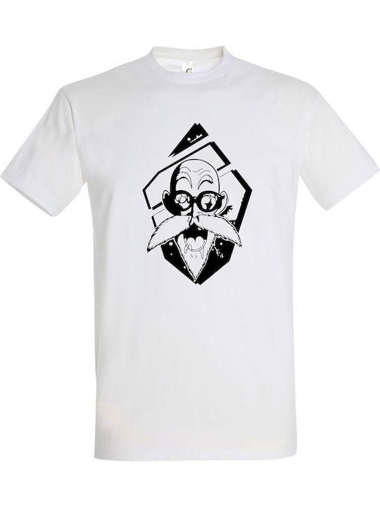 Master Roshi Dragon Ball T-shirt Dragon Ball Λευκό Βαμβακερό