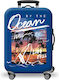 Small Suitcase Cover Amber Ocean Waves Am638-01...