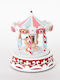 Eurolamp Weihnachts- Dekorative Darstellung Weiß mit Batterie mit Musik und Bewegung 22.2x18.9x18.9cm