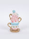 Eurolamp Decorative Polyresin Cups Macarons Pink 9x11.5x18cm