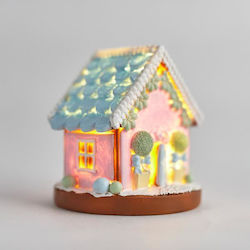 Blue Gingerbread House 12.5cm