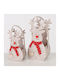 Christmas Basket Set of 2 Felt Reindeer Beige-Red 10x7x21cm-12x9x26cm Tilmo Msa 20-23-550 Fabric Felt Red Msa Decoration 20-23-550
