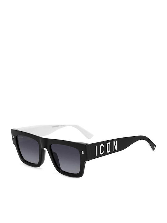 Dsquared2 Icon Men's Sunglasses with Black Plastic Frame and Black Gradient Lens ICON 0021/S 807/9O