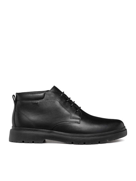 U Spherica Ec1 B Abx Leather Anatomical Waterproof Chukka Boots Black