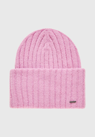 Beanie Γυναικείος Σκούφος Πλεκτός σε Ροζ χρώμα