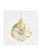 Hängendes Kugel Ornament Ornament Glas Gold 8cm Set 4Stück