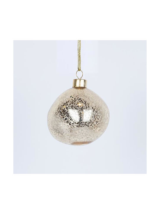 Hängendes Kugel Ornament Ornament Glas Transparent 8cm Set 4Stück