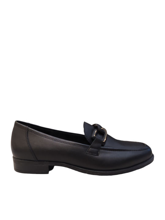 Ragazza Δερμάτινα Γυναικεία Loafers BLACK LEATHER