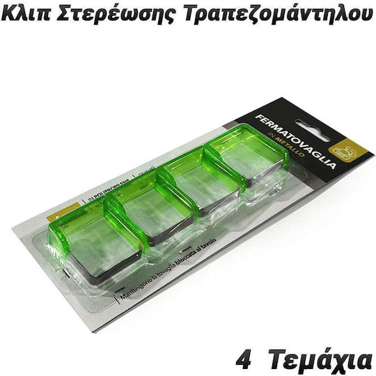 4 grüne Tischdeckenklammern 0724.092