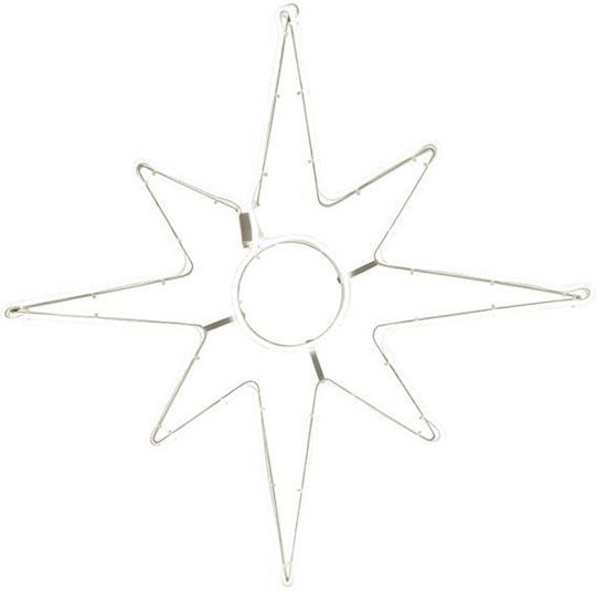 Eurolamp Plastic Illuminated Christmas Decorative Star 76x19x76cm White