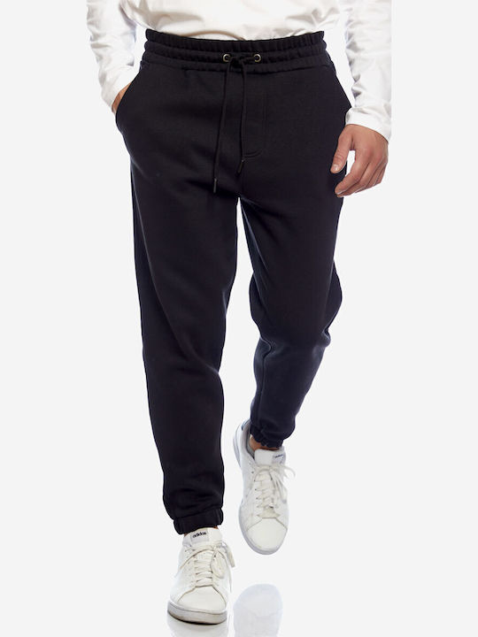 Brokers Jeans Παντελόνι Φόρμας με Λάστιχο Μαύρο