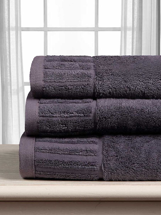 Silk Fashion Melodia 40x60cm Gray Bath Towel We...