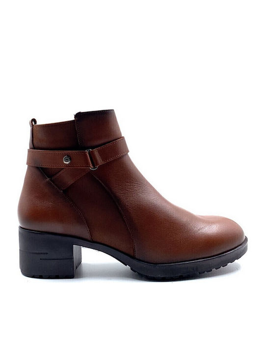 Fluchos Leder Stiefeletten Damen Burgundisch