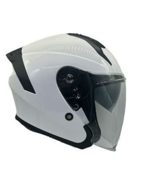 Faseed 620 Jet with Sun Visor ECE 22.06 White