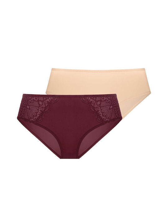 Dorina Women's Slip with Lace Red/Beige