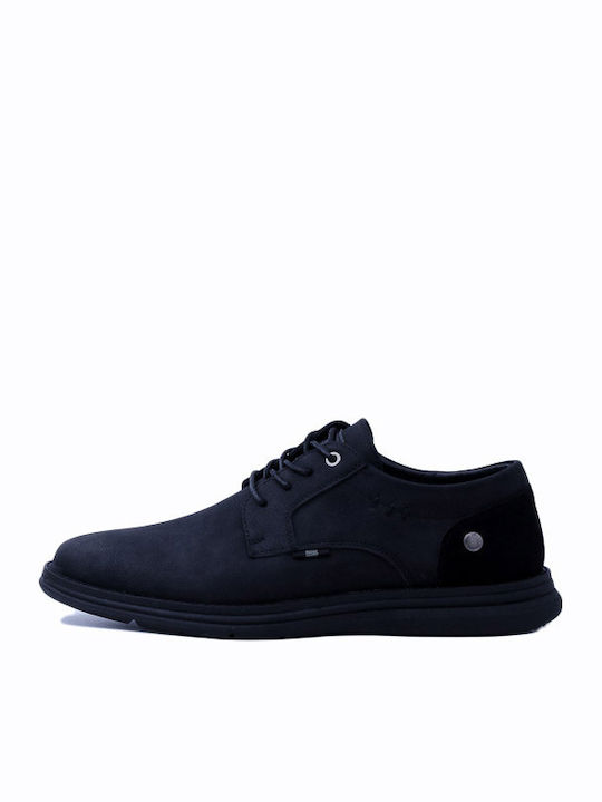 Refresh Men's Synthetic Leather Casual Shoes Black