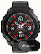 Polar Grit X2 Pro + Heart Rate Belt Stainless Steel 49mm Waterproof Smartwatch with Heart Rate Monitor (S/L Black Silicone Strap)