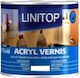 Linitop Acrylic Vernis Ακρυλικό Βερνίκι Επιφανείας Πολυουρεθάνης Νερού 0,25l Ματ