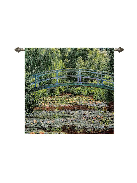 Signare Υφαντό Ταπισερί Τοίχου 68x73cm – Claude Monet Japanese Bridge